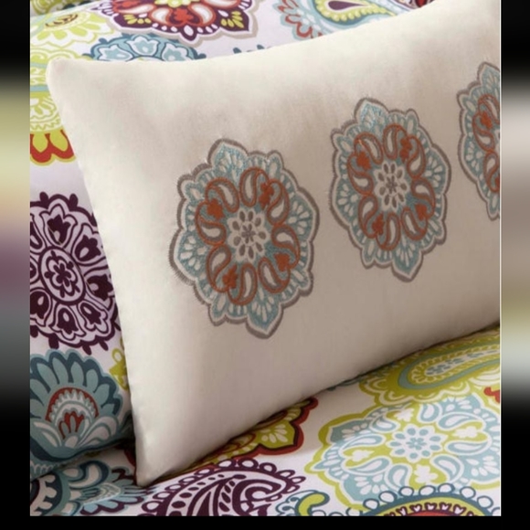 Mi Zone Asha Printed Paisley Multi 4pc Full / Queen Comforter Set - Picture 3 of 7